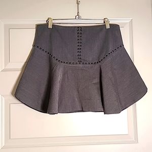 NWT Endless Rose gray studded full circle mini skirt